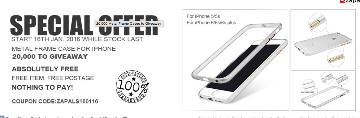 Kostenlose Metallrahmen fürs iPhone (5 – 6S Plus)